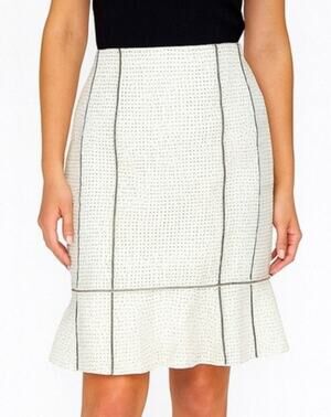 Vintage Nanette Lepore Womens Dotted Tulip Skirt Size 8 Preppy Old Money Retro